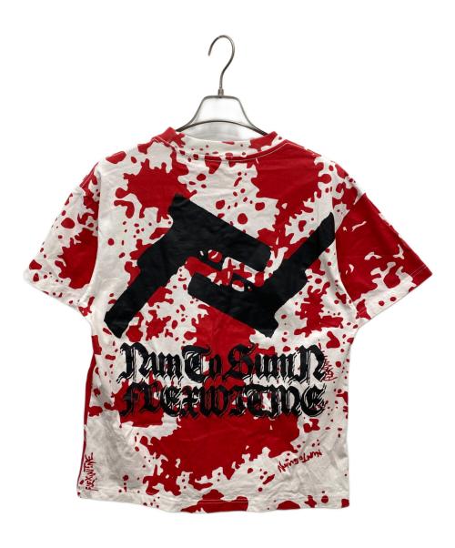 flexwitme（フレックスウィズミー）flexwitme (フレックスウィズミー) カモフラージュTシャツ ホワイト×レッド サイズ:Sの古着・服飾アイテム
