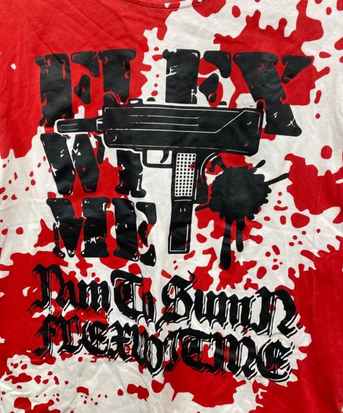 flexwitme（フレックスウィズミー）flexwitme (フレックスウィズミー) カモフラージュTシャツ ホワイト×レッド サイズ:Sの古着・服飾アイテム