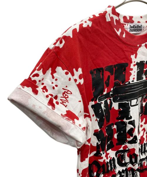 flexwitme（フレックスウィズミー）flexwitme (フレックスウィズミー) カモフラージュTシャツ ホワイト×レッド サイズ:Sの古着・服飾アイテム