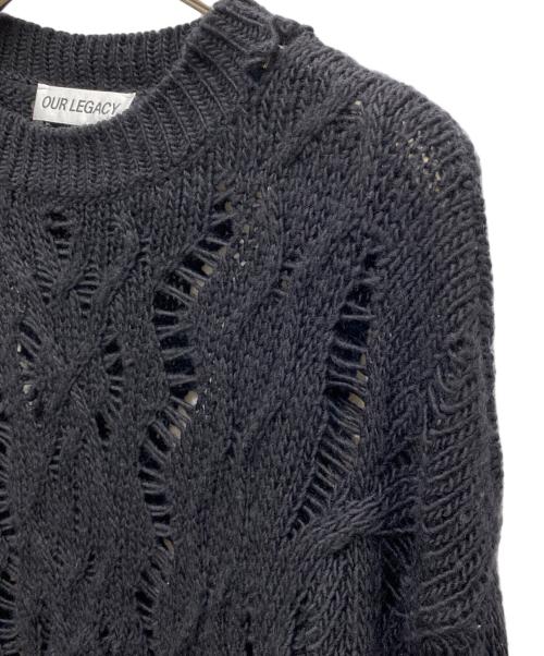 OUR LEGACY（アワーレガシー）OUR LEGACY (アワーレガシー) CABLE SONAR ROUNDNECK ブラック サイズ:44の古着・服飾アイテム