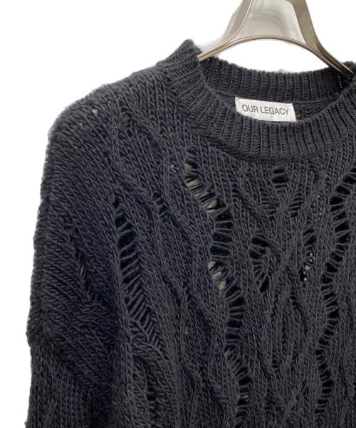 OUR LEGACY（アワーレガシー）OUR LEGACY (アワーレガシー) CABLE SONAR ROUNDNECK ブラック サイズ:44の古着・服飾アイテム