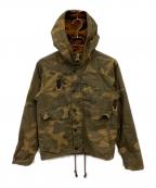 Barbourバブアー）の古着「カモ柄マウンテンパーカー」｜カーキ