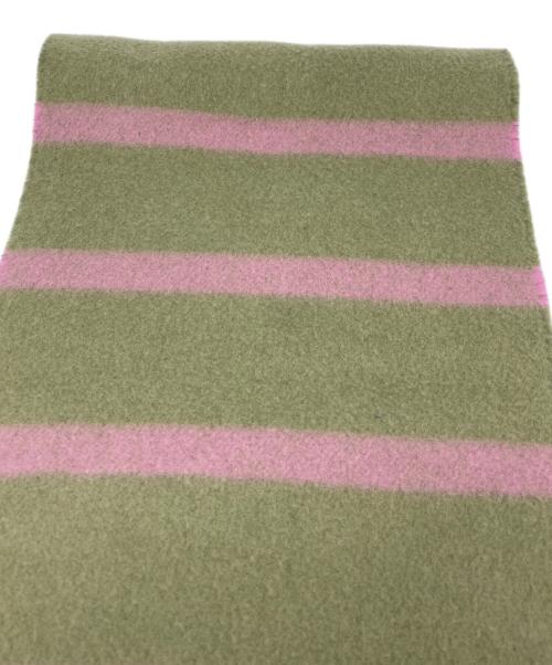 Acne studios（アクネ ストゥディオズ）ACNE STUDIOS (アクネ ストゥディオズ) マフラー グリーン×ピンクの古着・服飾アイテム