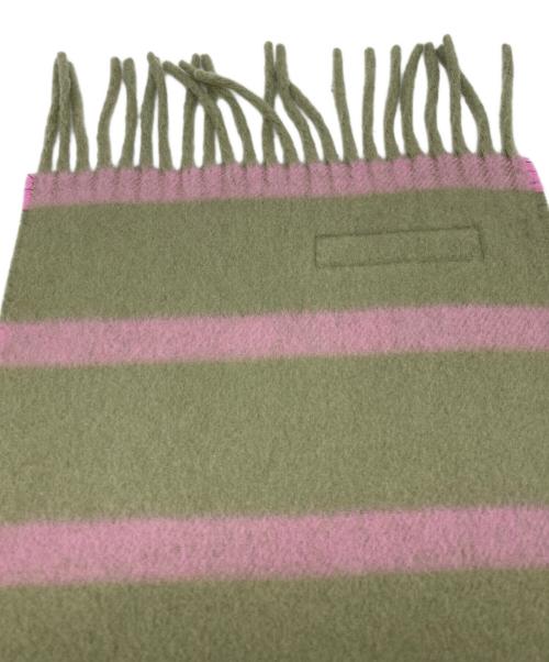 Acne studios（アクネ ストゥディオズ）ACNE STUDIOS (アクネ ストゥディオズ) マフラー グリーン×ピンクの古着・服飾アイテム