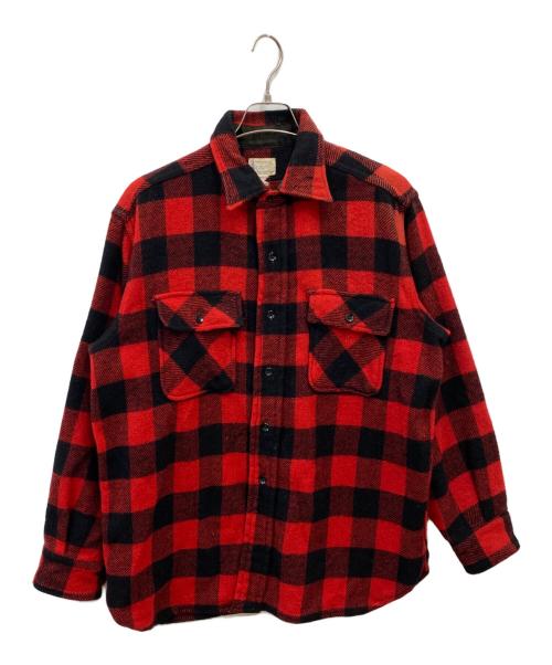 TOWN CRAFT（タウンクラフト）TOWN CRAFT (タウンクラフト) 60sウールチェックシャツ レッド サイズ:Lの古着・服飾アイテム