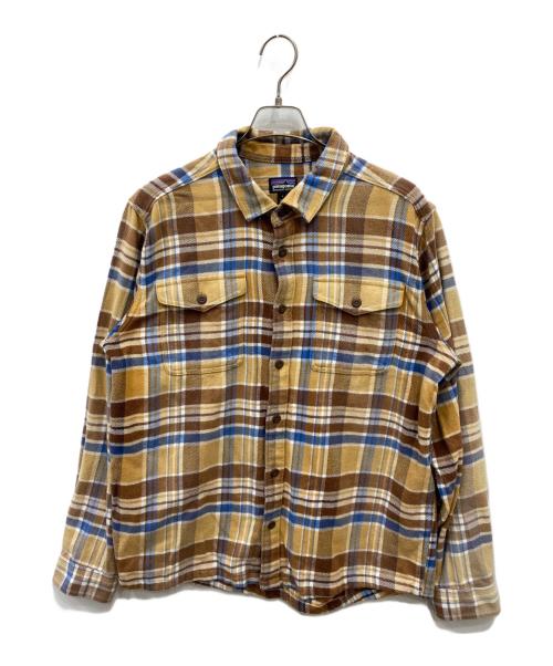Patagonia（パタゴニア）Patagonia (パタゴニア) Fjord Flannel Shirt ベージュ サイズ:Lの古着・服飾アイテム