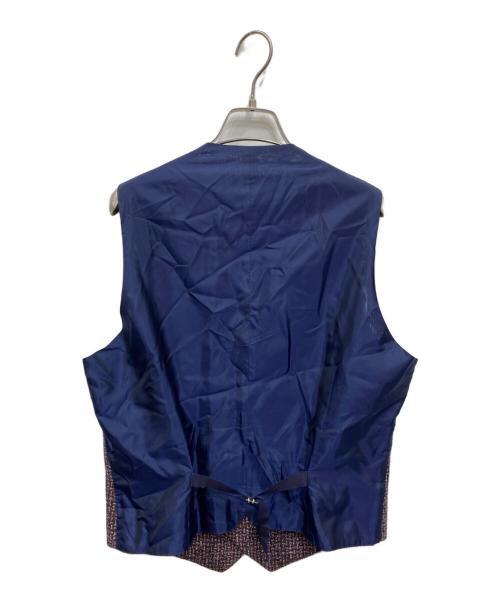 TAGLIATORE（タリアトーレ）TAGLIATORE (タリアトーレ) ウールチェックジレ ネイビー サイズ:50の古着・服飾アイテム