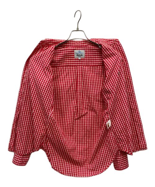 Vivienne Westwood man（ヴィヴィアン ウェストウッド マン）Vivienne Westwood man (ヴィヴィアン ウェストウッド マン) オーブ刺繍長袖シャツ ホワイト×レッド サイズ:46の古着・服飾アイテム