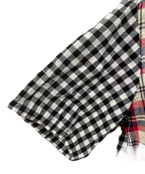 COMME des GARCONS HOMME（コムデギャルソン オム）COMME des GARCONS HOMME (コムデギャルソン オム) チェック×チェックオープンカラーシャツ ホワイト×ブラック×レッド サイズ:不明の古着・服飾アイテム