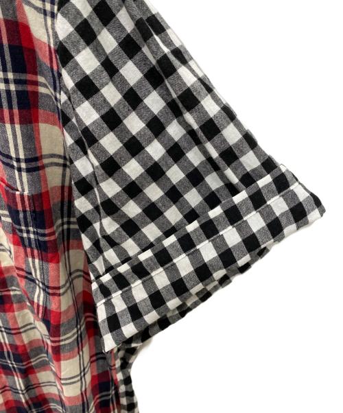 COMME des GARCONS HOMME（コムデギャルソン オム）COMME des GARCONS HOMME (コムデギャルソン オム) チェック×チェックオープンカラーシャツ ホワイト×ブラック×レッド サイズ:不明の古着・服飾アイテム