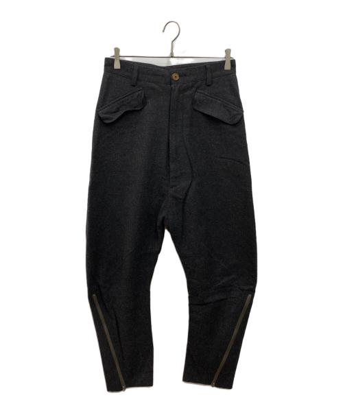 Vivienne Westwood man（ヴィヴィアン ウェストウッド マン）Vivienne Westwood man (ヴィヴィアン ウェストウッド マン) 裾ジップメルトンパンツ グレー サイズ:44の古着・服飾アイテム