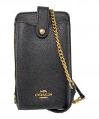 COACHコーチ）の古着「ノース／サウス フォーン クロスボディ」｜ブラック