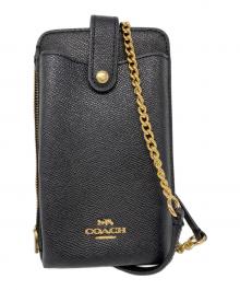 COACH（コーチ）の古着「ノース／サウス フォーン クロスボディ」｜ブラック