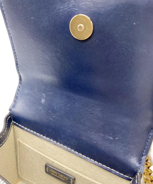 JIMMY CHOO（ジミーチュウ）JIMMY CHOO (ジミーチュウ) JC総柄チェーンショルダーバッグ インディゴの古着・服飾アイテム
