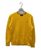 POLO RALPH LAURENポロ・ラルフローレン）の古着「ケーブルニット」｜イエロー