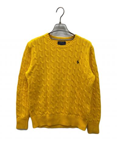 【新品タグ付き】Polo Ralph Lauren イエロー 半袖ニット 中古・古着通販】POLO RALPH LAUREN (ポロ・ラルフローレン) ケーブル