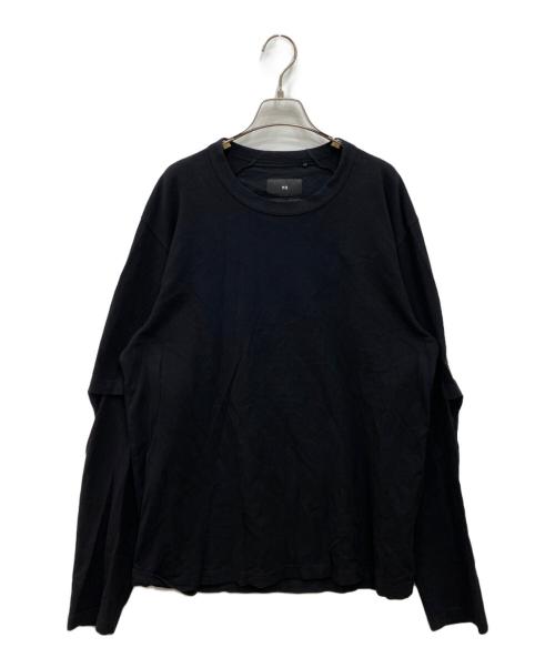 Y-3（ワイスリー）Y-3 (ワイスリー) グレープ ジャージー ロングスリーブTシャツ ブラック サイズ:Mの古着・服飾アイテム