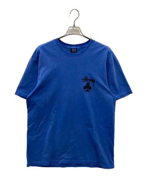 stussy（ステューシー）stussy (ステューシー) クローバープリントTシャツ ブルー サイズ:Lの古着・服飾アイテム