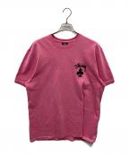 stussyステューシー）の古着「クローバープリントTシャツ」｜ピンク