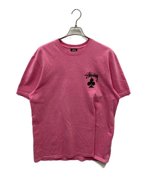 stussy（ステューシー）stussy (ステューシー) クローバープリントTシャツ ピンク サイズ:Lの古着・服飾アイテム