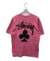 stussy (ステューシー) クローバープリントTシャツ ピンク サイズ:L：6000円