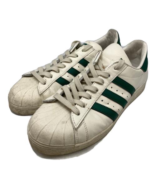 adidas（アディダス）adidas (アディダス) ローカットスニーカー ホワイト×グリーン サイズ:28㎝の古着・服飾アイテム