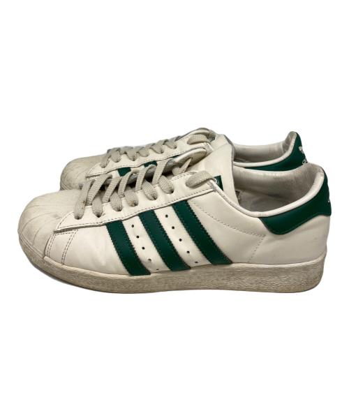 adidas（アディダス）adidas (アディダス) ローカットスニーカー ホワイト×グリーン サイズ:28㎝の古着・服飾アイテム