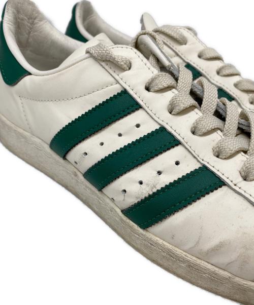 adidas（アディダス）adidas (アディダス) ローカットスニーカー ホワイト×グリーン サイズ:28㎝の古着・服飾アイテム
