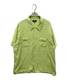 stussy（ステューシー）の古着「Contrast Pick Stitched S/S Shirt」｜グリーン
