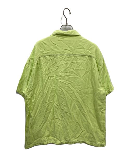 stussy（ステューシー）stussy (ステューシー) Contrast Pick Stitched S/S Shirt グリーン サイズ:XLの古着・服飾アイテム