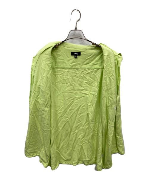 stussy（ステューシー）stussy (ステューシー) Contrast Pick Stitched S/S Shirt グリーン サイズ:XLの古着・服飾アイテム