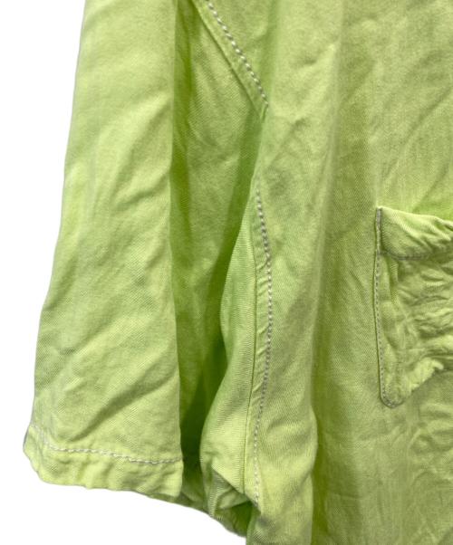 stussy（ステューシー）stussy (ステューシー) Contrast Pick Stitched S/S Shirt グリーン サイズ:XLの古着・服飾アイテム