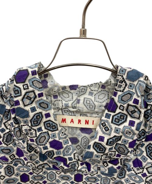 MARNI（マルニ）MARNI (マルニ) ノースリーブブラウス ホワイト×グレー サイズ:40の古着・服飾アイテム