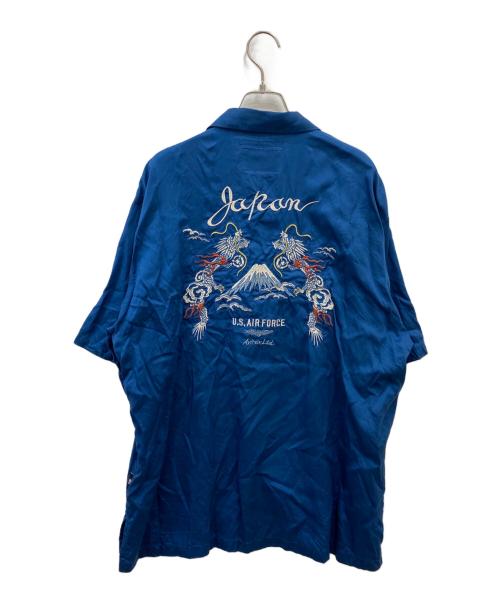 AVIREX（アヴィレックス）AVIREX (アヴィレックス) オープンカラーシャツ ネイビー サイズ:XLの古着・服飾アイテム
