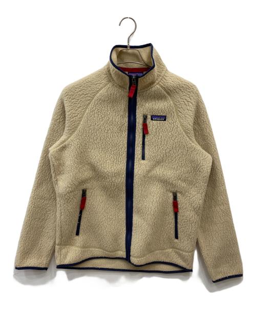 Patagonia（パタゴニア）Patagonia (パタゴニア) レトロパイルジャケット ベージュ×ネイビー サイズ:Mの古着・服飾アイテム