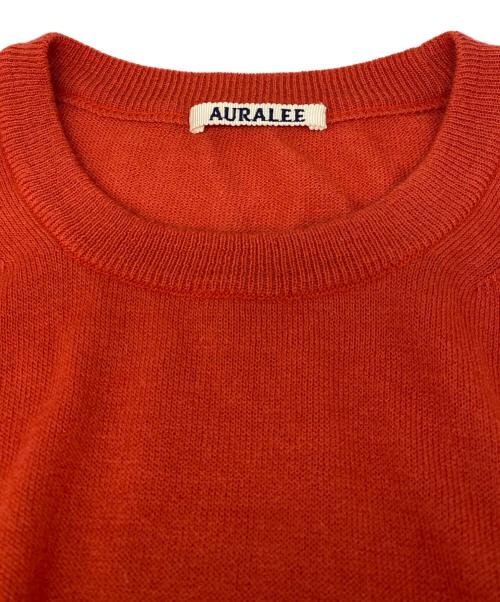 AURALEE（オーラリー）AURALEE (オーラリー) CASHMERE HARD TWIST KNIT TEE レッド サイズ:4の古着・服飾アイテム