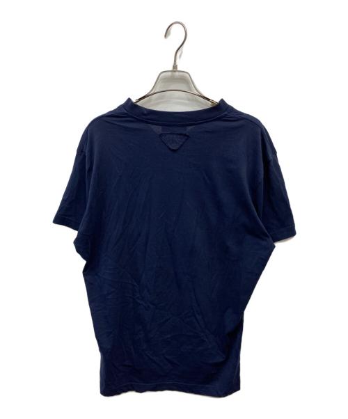 PRADA（プラダ）PRADA (プラダ) VネックTシャツ ネイビー サイズ:Lの古着・服飾アイテム