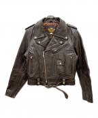 HARLEY-DAVIDSONハーレーダビッドソン）の古着「ホースハイド Dポケットライダースジャケット」｜ブラウン