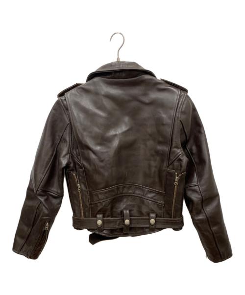 HARLEY-DAVIDSON（ハーレーダビッドソン）HARLEY-DAVIDSON (ハーレーダビッドソン) ホースハイド Dポケットライダースジャケット ブラウン サイズ:Mの古着・服飾アイテム