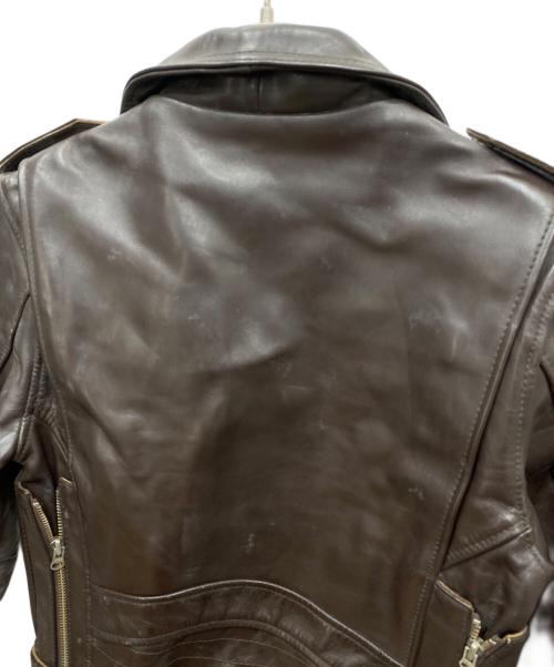 HARLEY-DAVIDSON（ハーレーダビッドソン）HARLEY-DAVIDSON (ハーレーダビッドソン) ホースハイド Dポケットライダースジャケット ブラウン サイズ:Mの古着・服飾アイテム