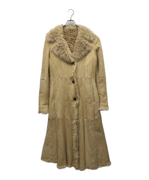 Max Mara WEEK END LINE（マックスマーラ ウイークエンドライン）Max Mara WEEK END LINE (マックスマーラ ウイークエンドライン) ムートンコート ベージュ サイズ:46の古着・服飾アイテム