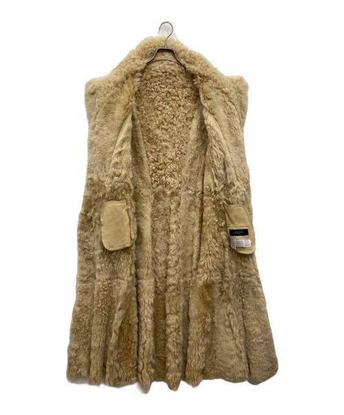 Max Mara WEEK END LINE（マックスマーラ ウイークエンドライン）Max Mara WEEK END LINE (マックスマーラ ウイークエンドライン) ムートンコート ベージュ サイズ:46の古着・服飾アイテム