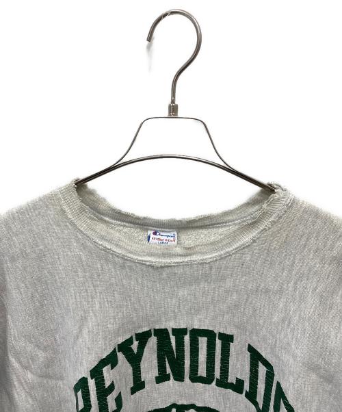 Champion REVERSE WEAVE（チャンピオン リバース ウィーブ）Champion REVERSE WEAVE (チャンピオン リバース ウィーブ) 90s 3段プリント スウェット グレー サイズ:Lの古着・服飾アイテム
