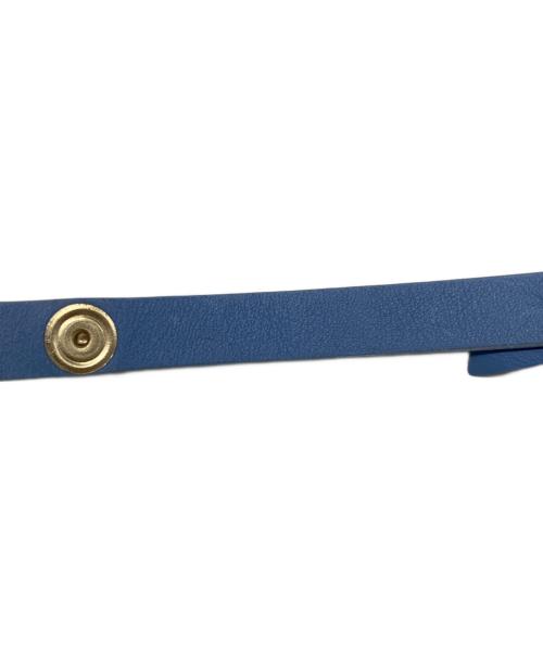 Salvatore Ferragamo（サルヴァトーレ フェラガモ）Salvatore Ferragamo (サルヴァトーレ フェラガモ) リボンレザーブレスレット ブルーの古着・服飾アイテム