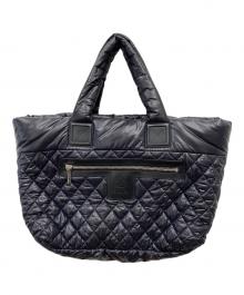 CHANEL（シャネル）の古着「コココクーントートバッグMM キルティング パフバッグ」｜ブラック
