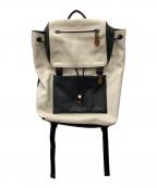 COACHコーチ）の古着「マンハッタン レザーリュック」｜ホワイト×ブラック