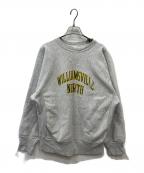 Champion REVERSE WEAVEチャンピオン リバース ウィーブ）の古着「80’s 2段プリント クルーネックスウェット」｜グレー