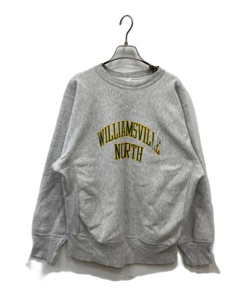 Champion REVERSE WEAVE（チャンピオン リバース ウィーブ）Champion REVERSE WEAVE (チャンピオン リバース ウィーブ) 80’s 2段プリント クルーネックスウェット グレー サイズ:XLの古着・服飾アイテム