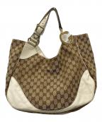 GUCCIグッチ）の古着「GGキャンバス ショルダーバッグ」｜ベージュ