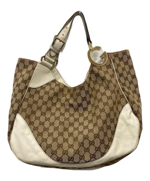 GUCCI（グッチ）GUCCI (グッチ) GGキャンバス ショルダーバッグ ベージュの古着・服飾アイテム